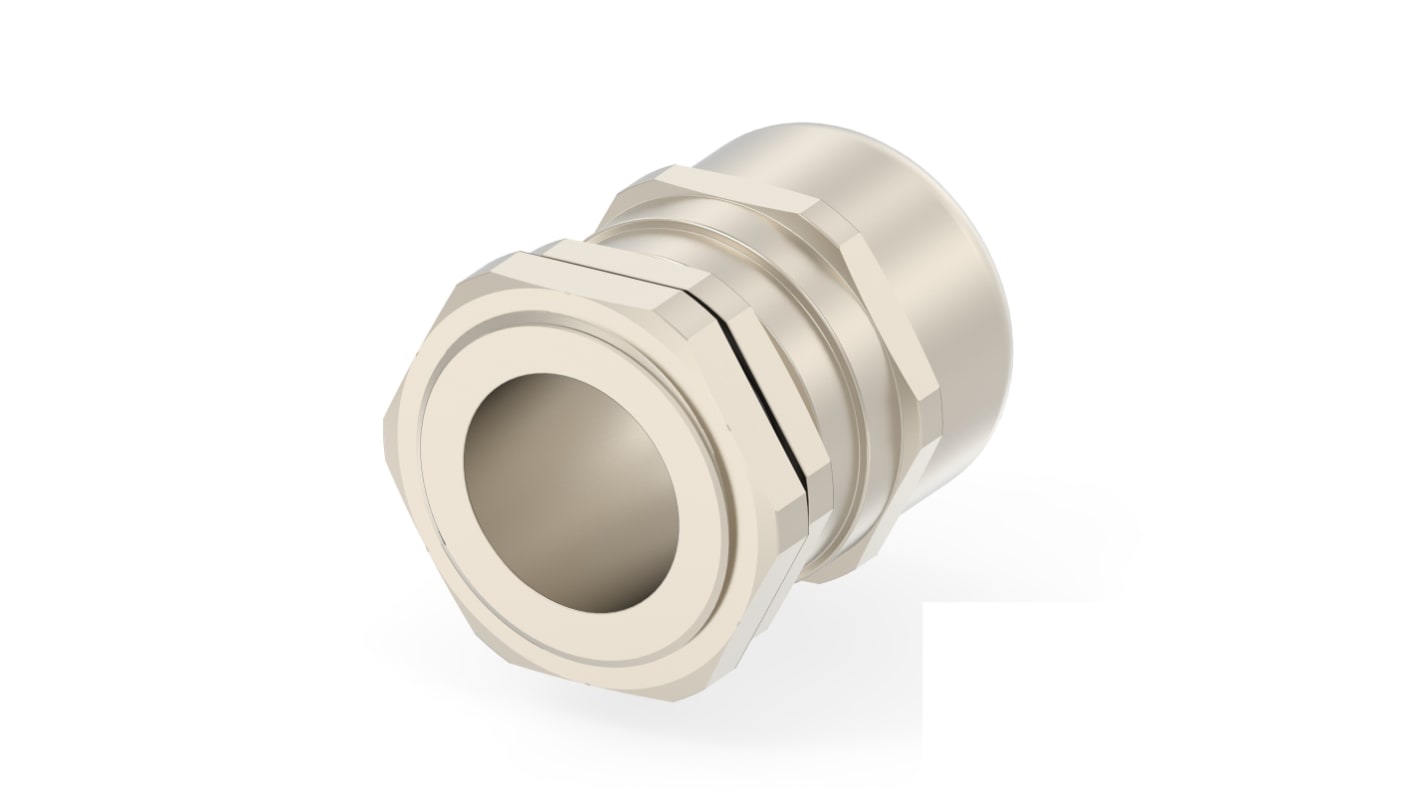 Entrelec 1SNG Series Brass Brass, CR, NBR, PA 6 Cable Gland, M32 Thread, 15mm min., 21mm max., IP66, IP68