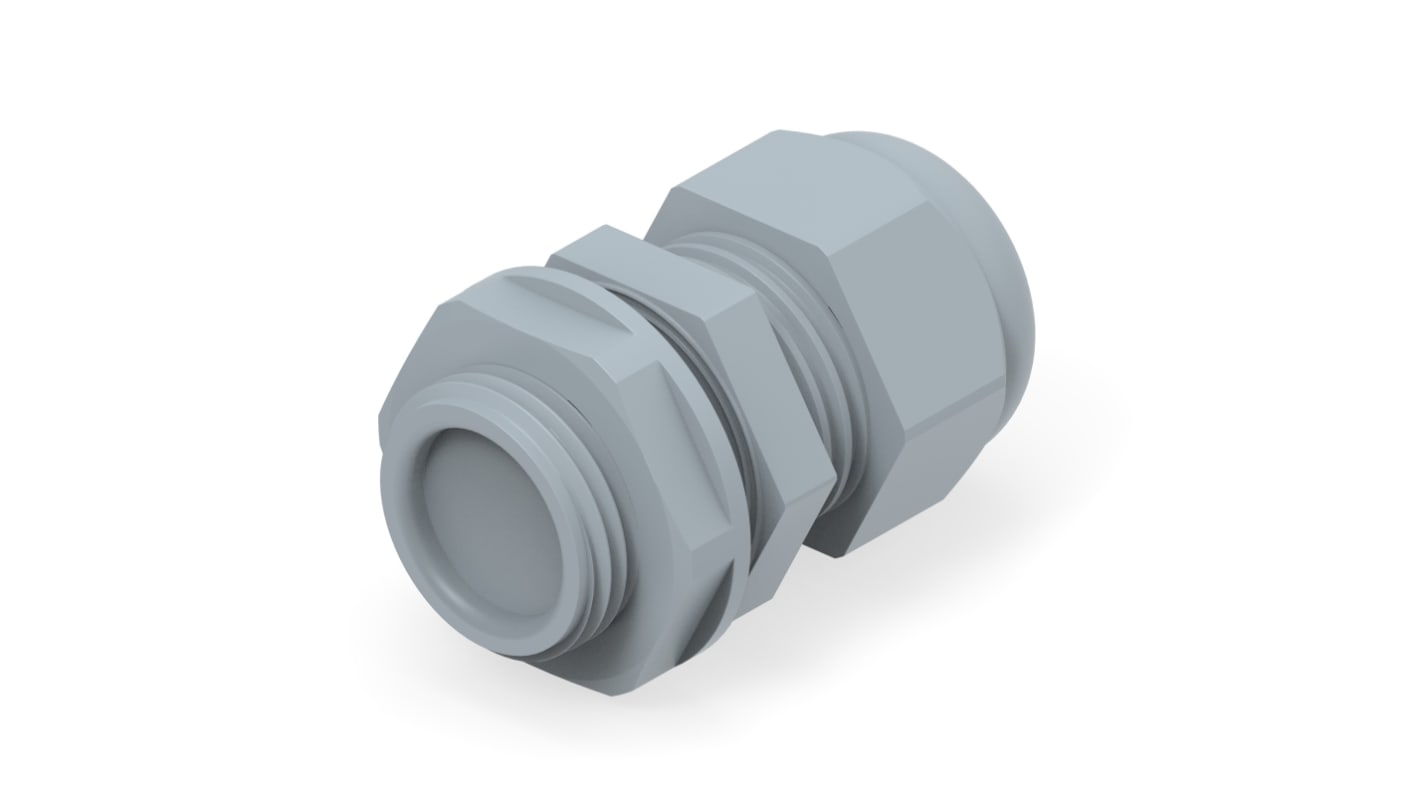 Entrelec 1SNG Series Grey PA 6 Cable Gland, M20 Thread, 6mm min., 12mm max., IP66, IP68