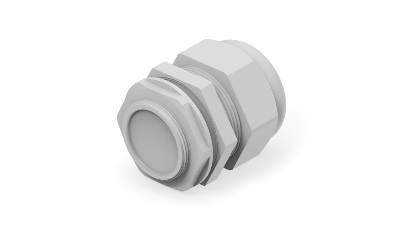 1SNG Series Light Grey PA 6 Cable Gland, M40 Thread, 22mm Min, 32mm Max, IP66, IP68