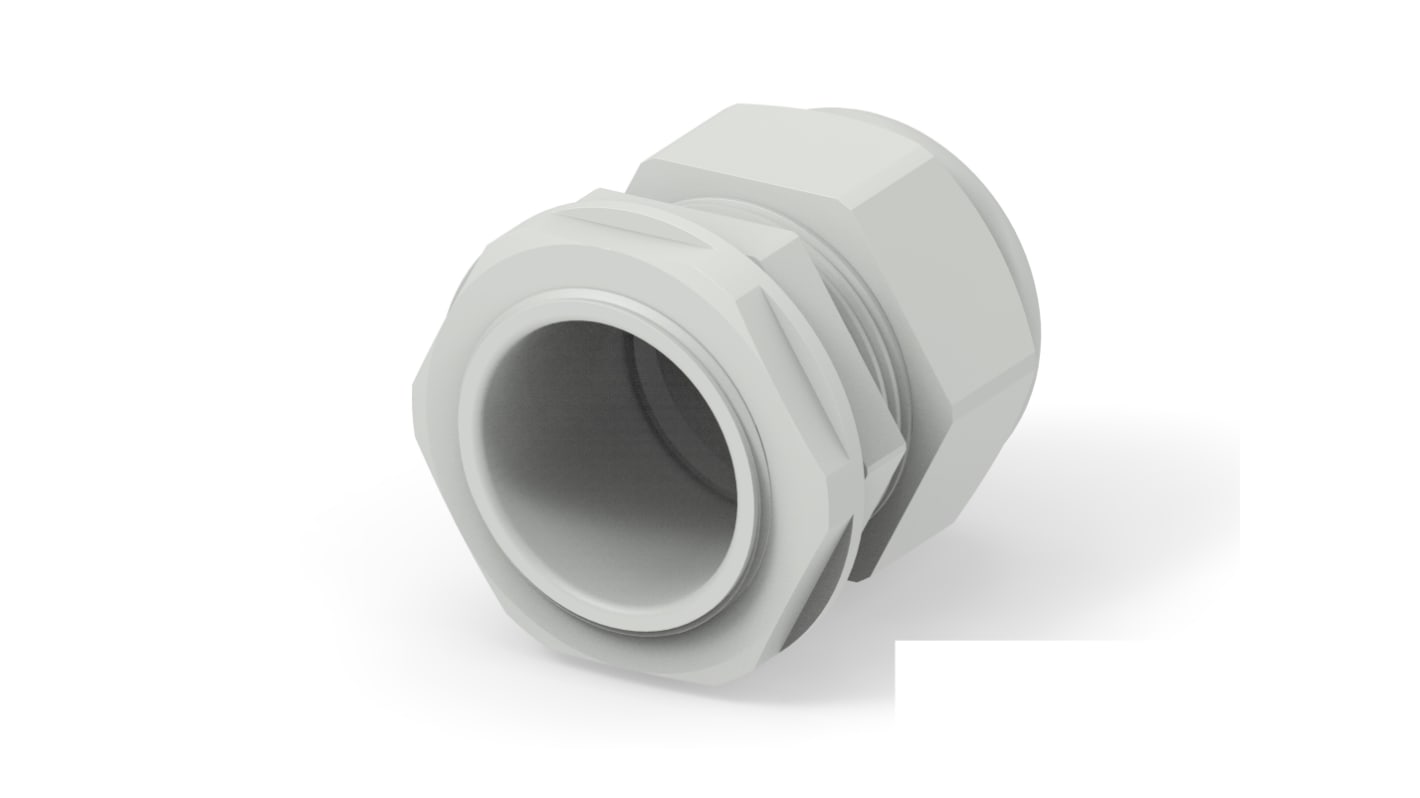 Entrelec 1SNG Series Light Grey PA 6 Cable Gland, PG29 Thread, 18mm min., 25mm max., IP66, IP68