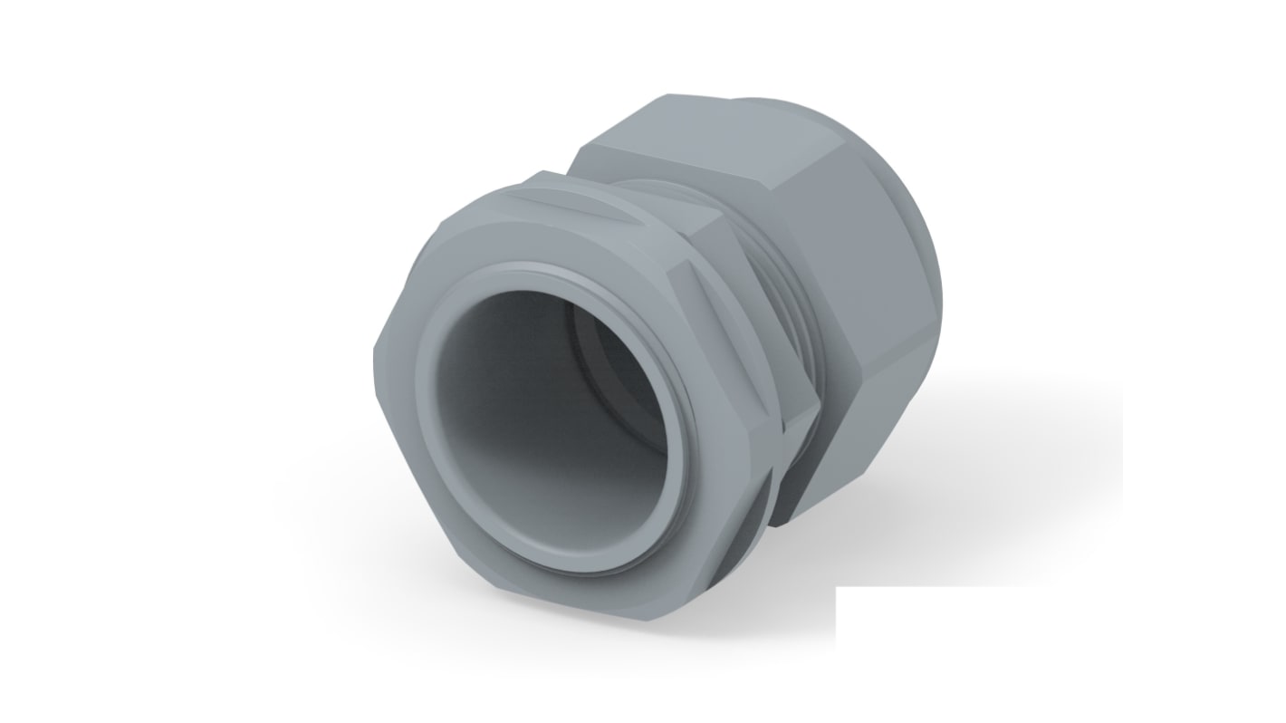 Entrelec 1SNG Series Grey PA 6 Cable Gland, PG29 Thread, 18mm min., 25mm max., IP66, IP68