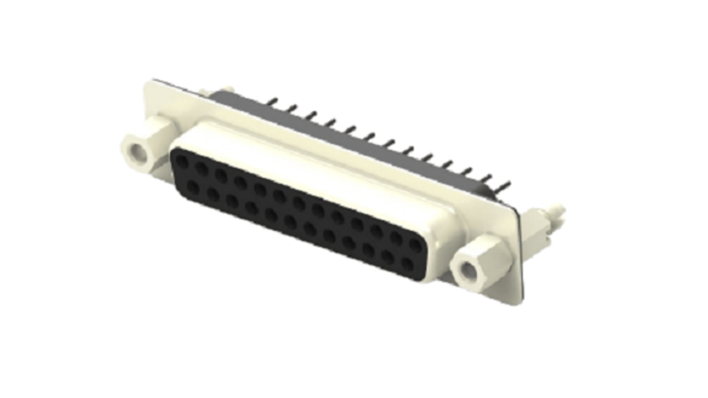 Connettore D-Sub TE Connectivity Connettore D ultraminiaturizzato, Connettore femmina, 25 vie, terminazione A saldare,