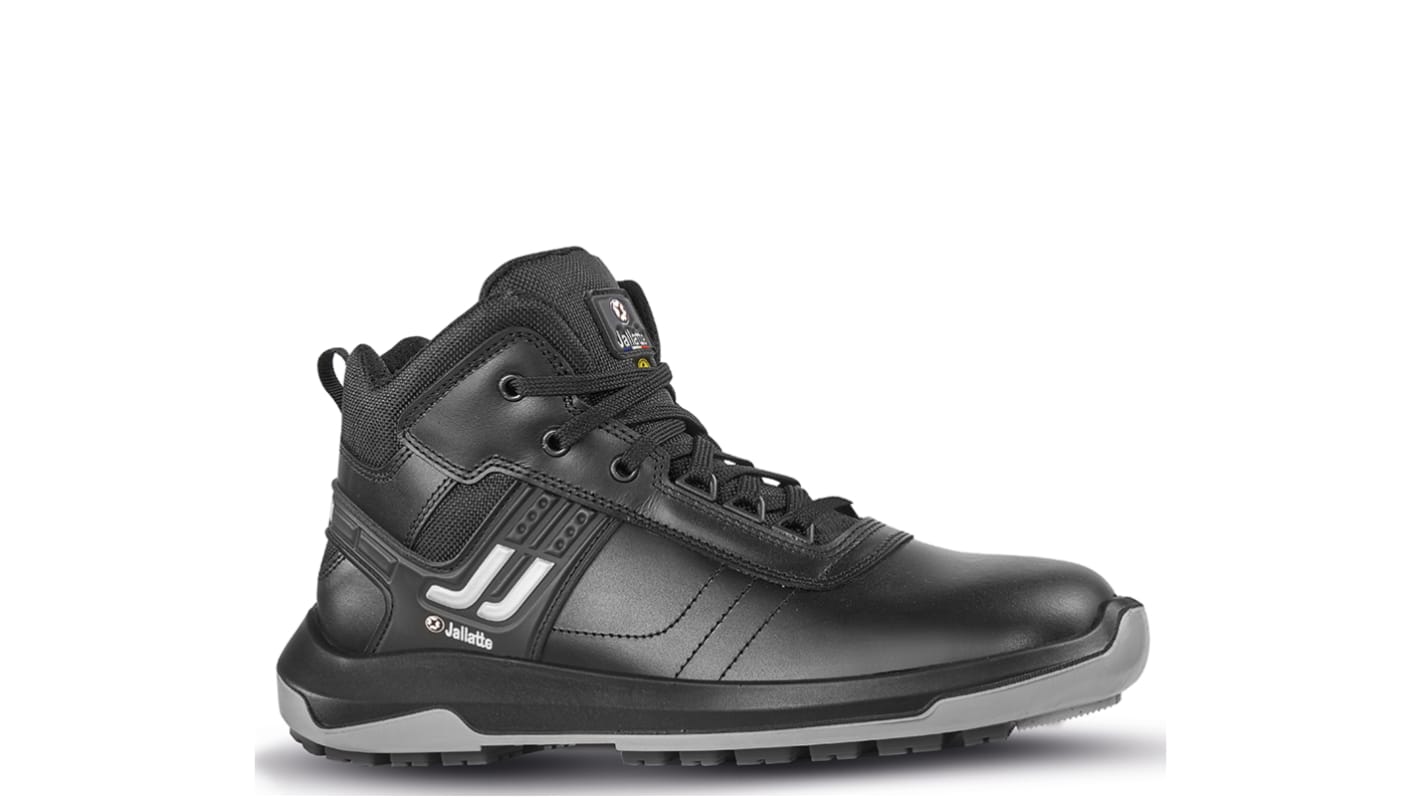 Jallatte JALHIPPO JH406 Black, Grey ESD Safe Aluminium Toe Capped Unisex Safety Boots, UK 13, EU 48