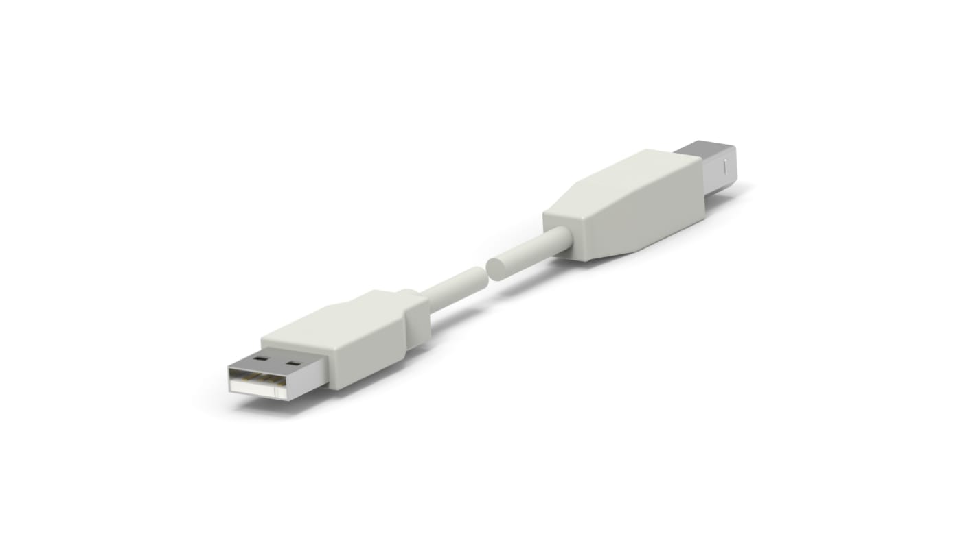 TE Connectivity , Male USB A to Male USB B, 1m