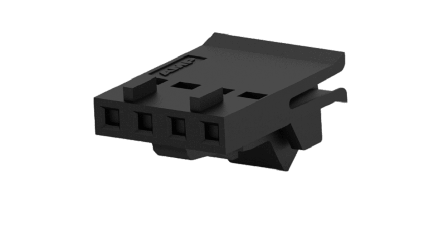 TE Connectivity FPC连接器, 母座, 4p, 2.54mm间距, 单排, 电缆安装, 300 V 交流, 487526系列