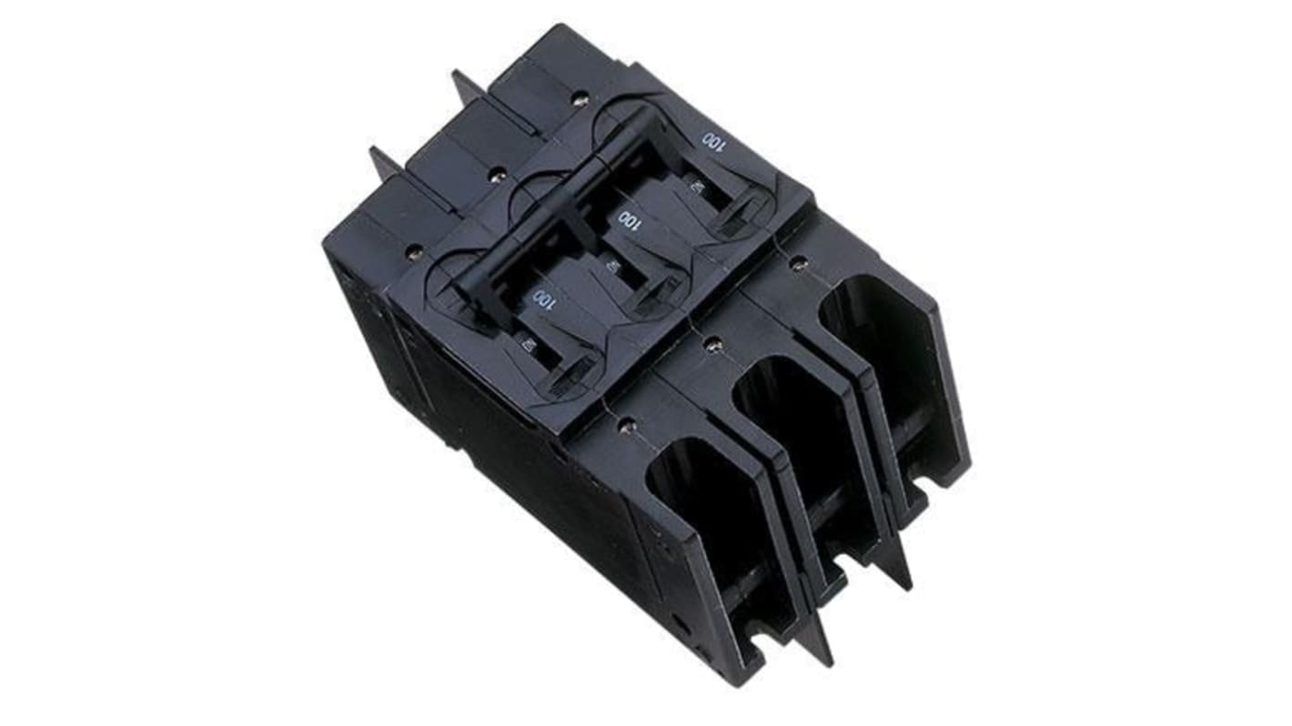 Sensata Airpax Airpax Thermal Circuit Breaker - 229 2 Pole 125V dc Voltage Rating Panel Mount, 60A Current Rating