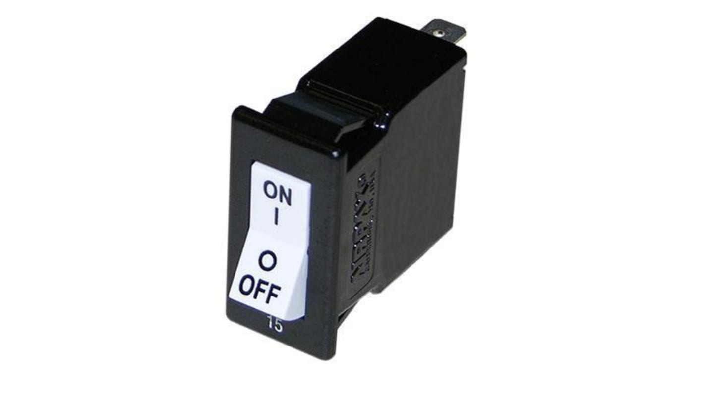 Sensata Airpax Airpax Thermal Circuit Breaker - CPP  Single Pole Panel Mount, 15A Current Rating