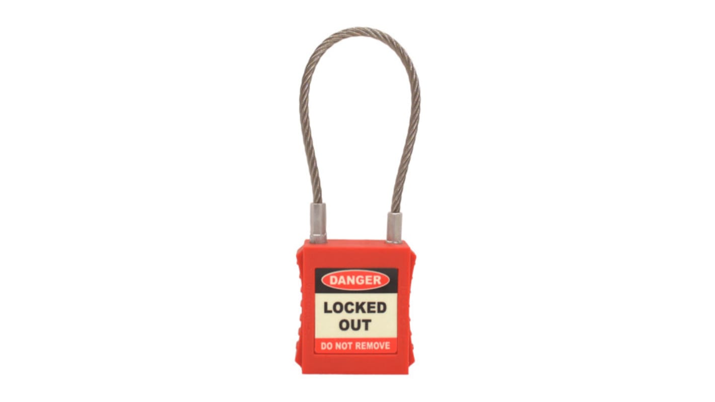 Spectrum Industrial Halter Typ Sicherheits-Absperrung, 1-fach Verriegelung, Ø 3mm, Rot