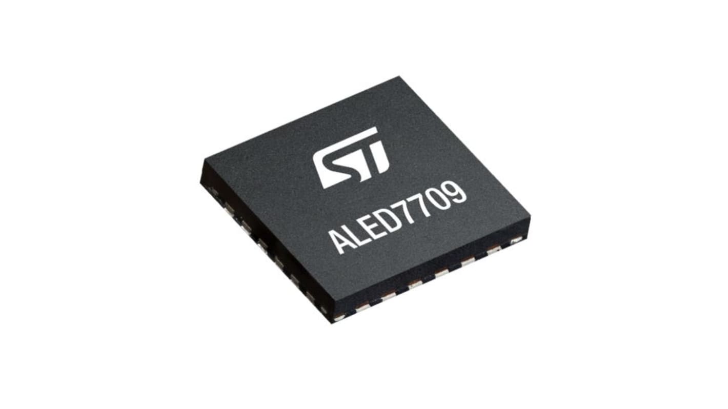 IC driver LED ALED7709ATR STMicroelectronics, 200mA out, 24 Pin QFN