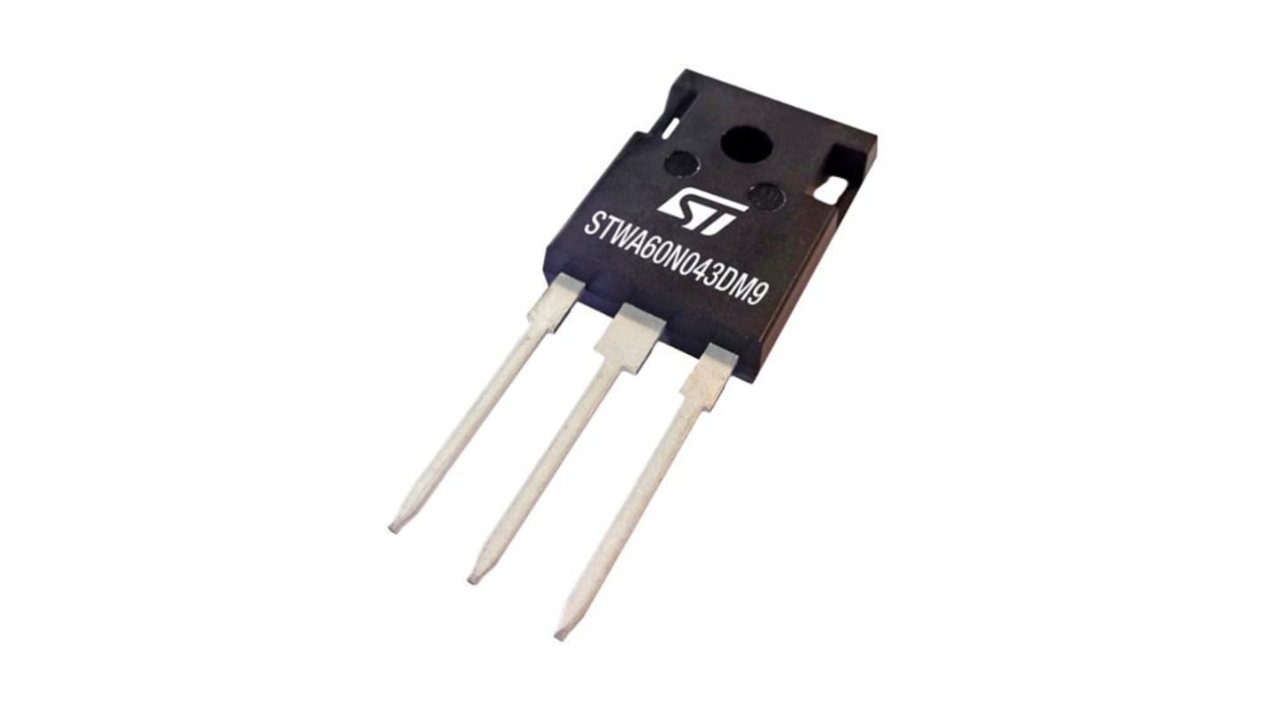 STMicroelectronics STWA60N043DM9 N-Kanal Dual, THT MOSFET 56 A / 56 A, 3-Pin TO-247