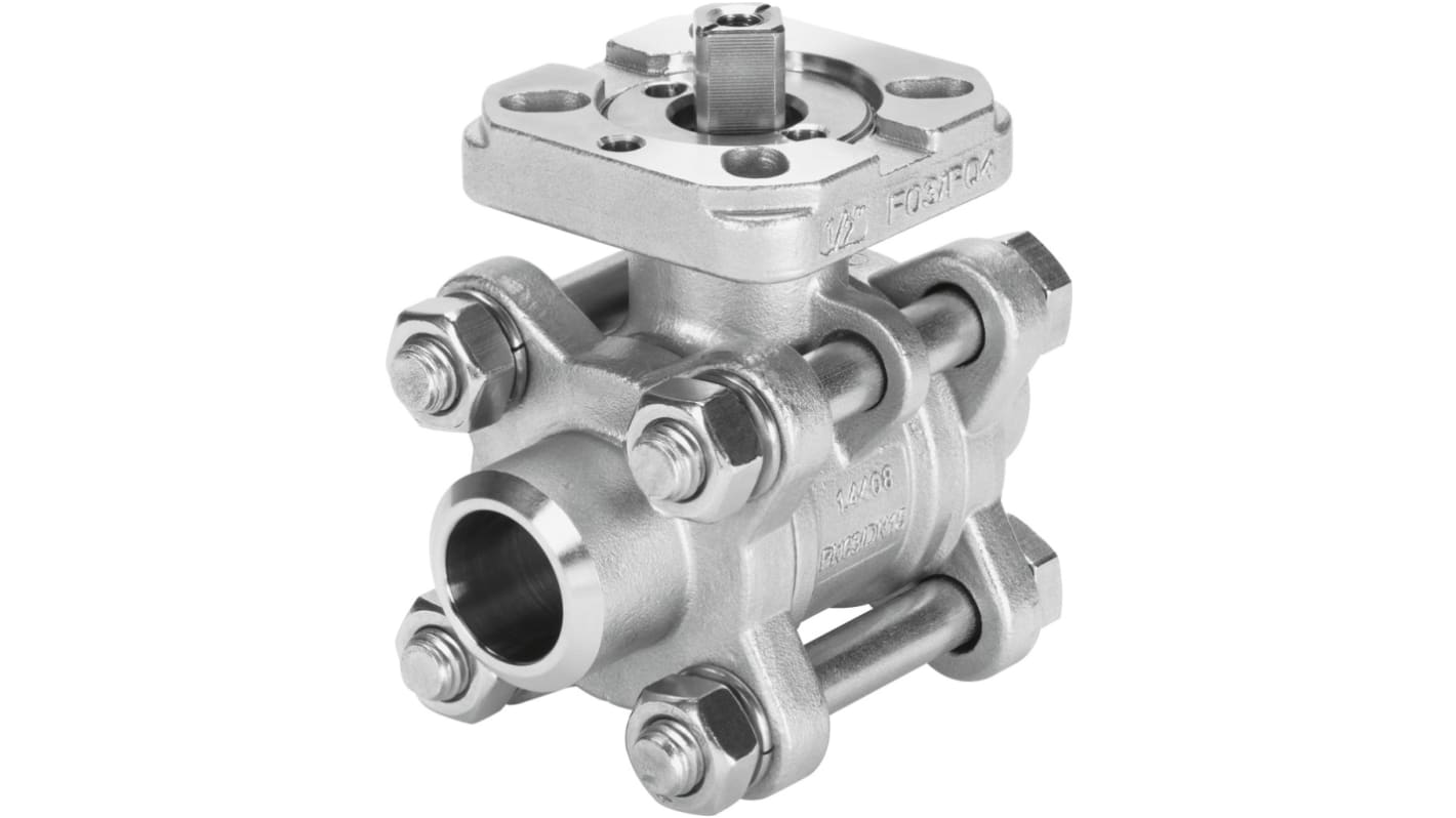 Festo Stainless Steel 2 Way, Ball Valve, Threaded, 50mm, 63bar Operating Pressure
