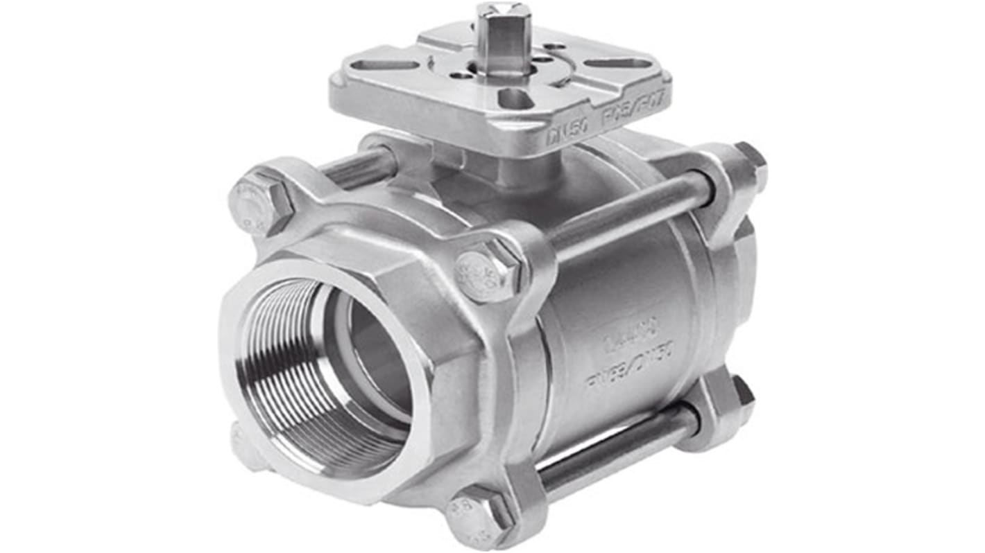 Festo Stainless Steel 2 Way, Ball Valve, Threaded 21/2in, 65mm, 63bar Operating Pressure