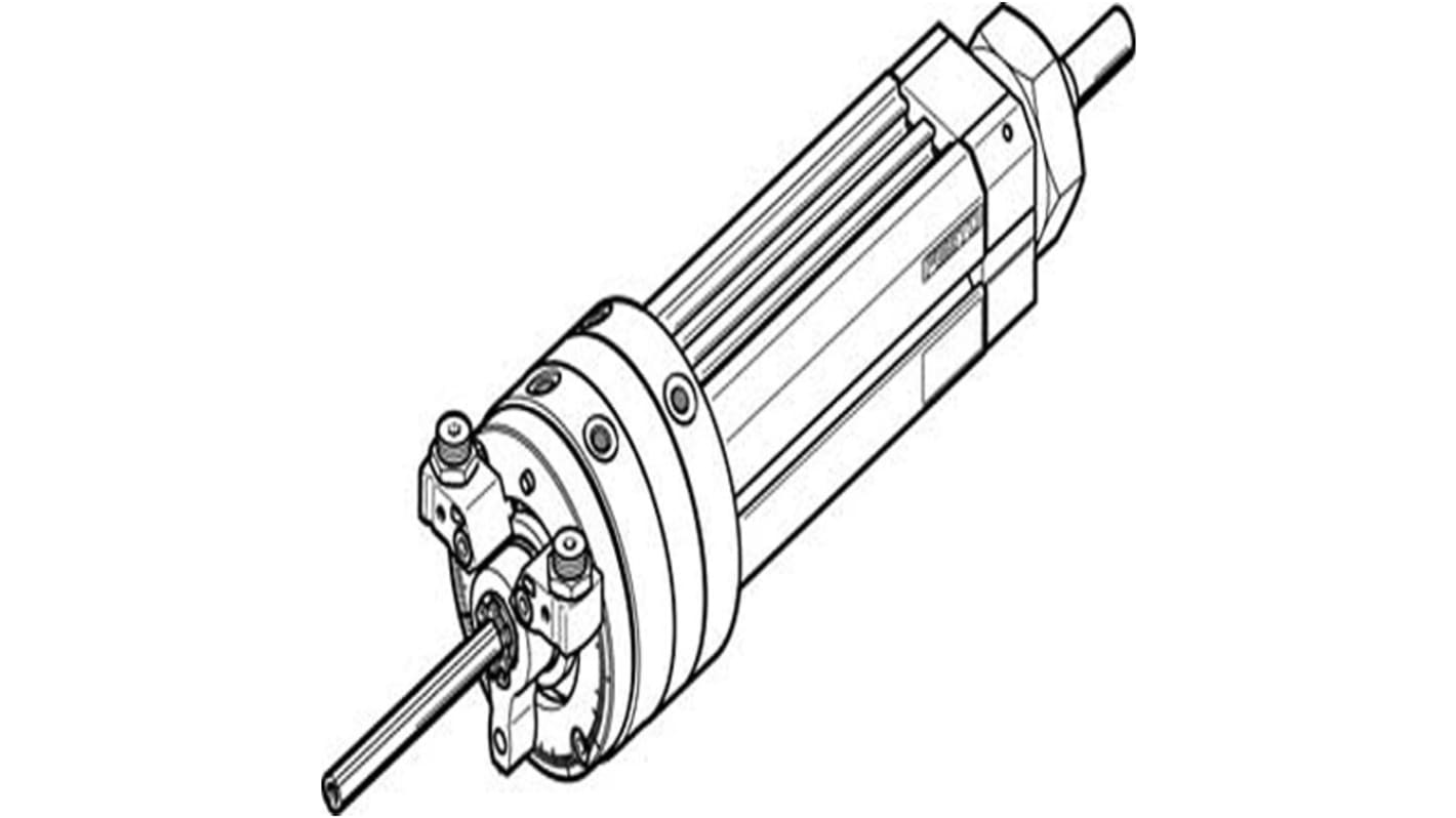 Festo DSL Series 8 bar Double Action Pneumatic Rotary Actuator, 270° Rotary Angle, 25mm Bore