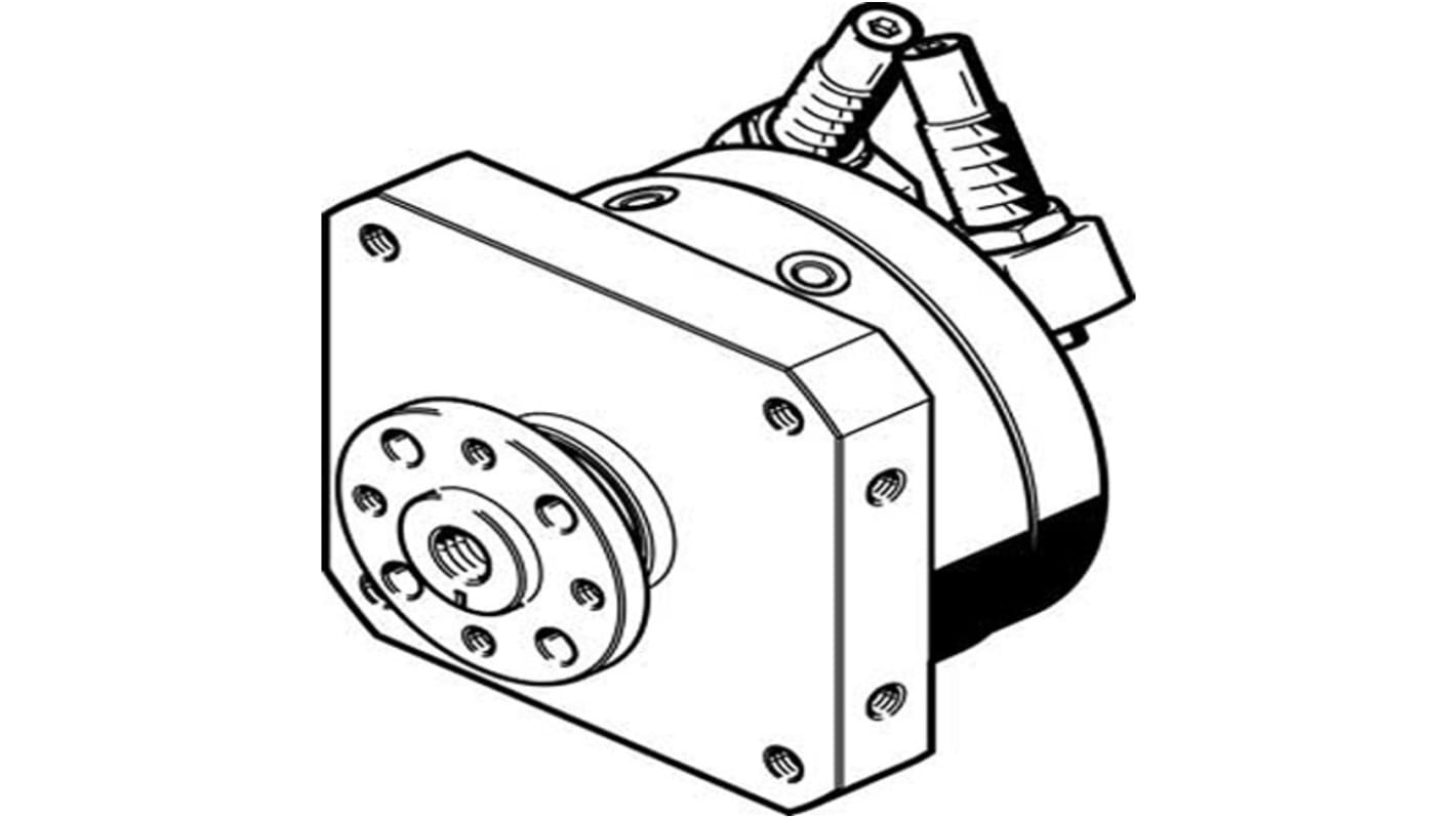 Festo DSM Series 10 bar Double Action Pneumatic Rotary Actuator, 246° Rotary Angle, 25mm Bore