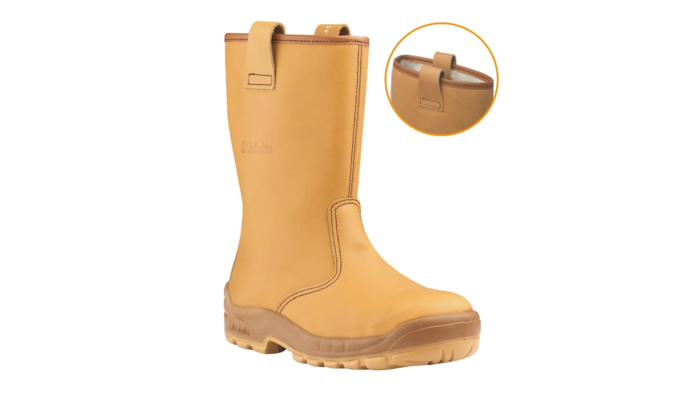 Scarponcino antinfortunistico S3 Jallatte da  Unisex tg. 38, col. Beige , resistenti all'acqua, con puntale di sicurezza