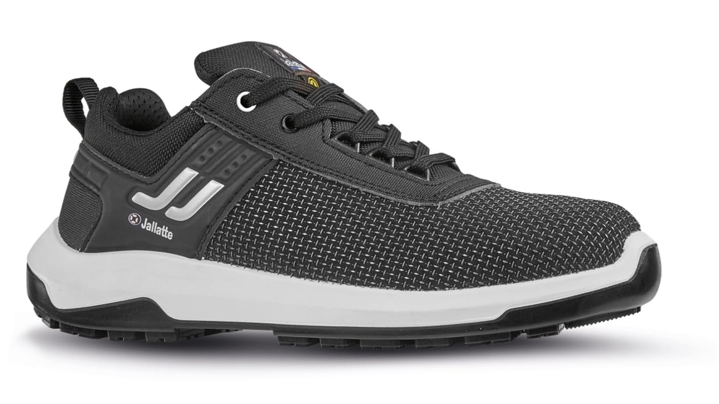 Jallatte JALMETIS SAS ESD Unisex Black, White Aluminium  Toe Capped Safety Trainers, UK 8, EU 42