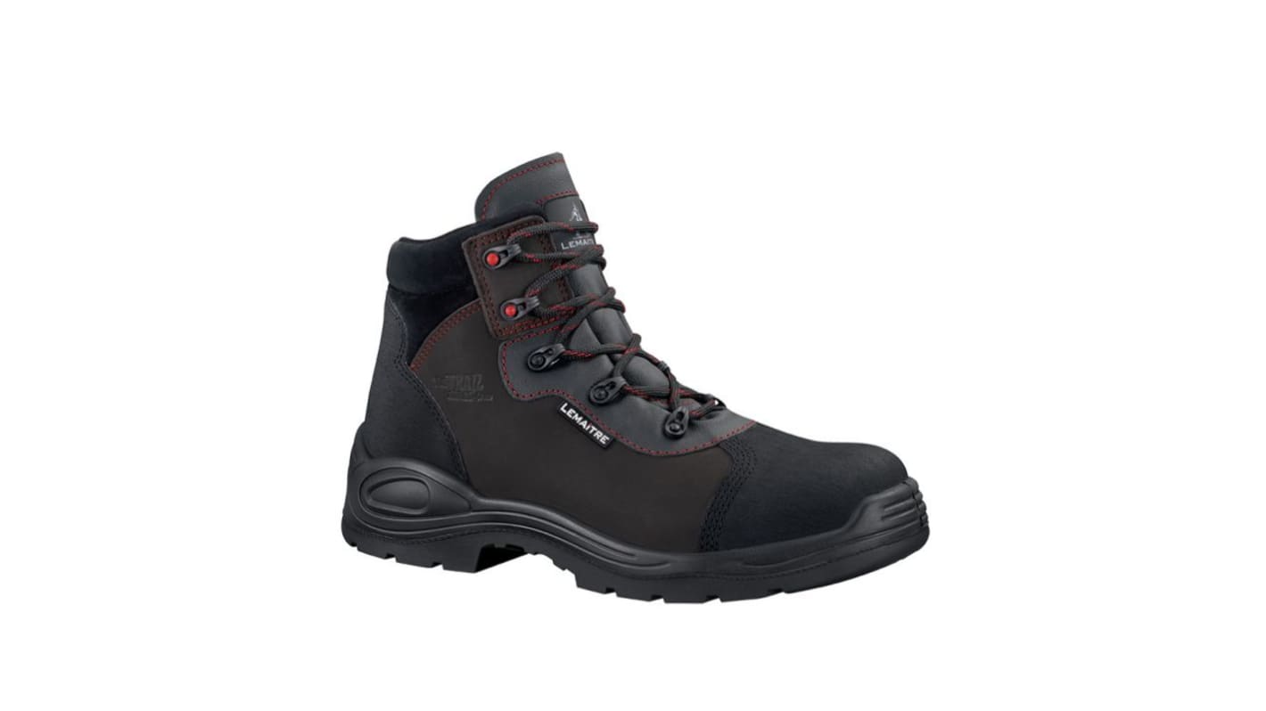 LEMAITRE SECURITE PEGASO BTP S3 EN20345 S3, Unisex, Sicherheitsstiefel Schwarz mit Verbundmaterial-Schutzkappe, Größe