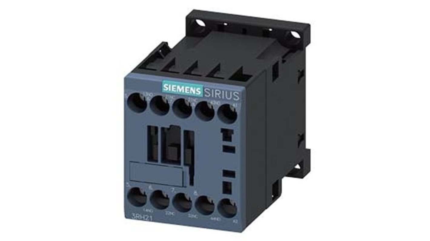 Relè contattore Siemens, serie 3RH2, 4 poli, 2 NO + 2NC, 10 A, bobina 208 V CA