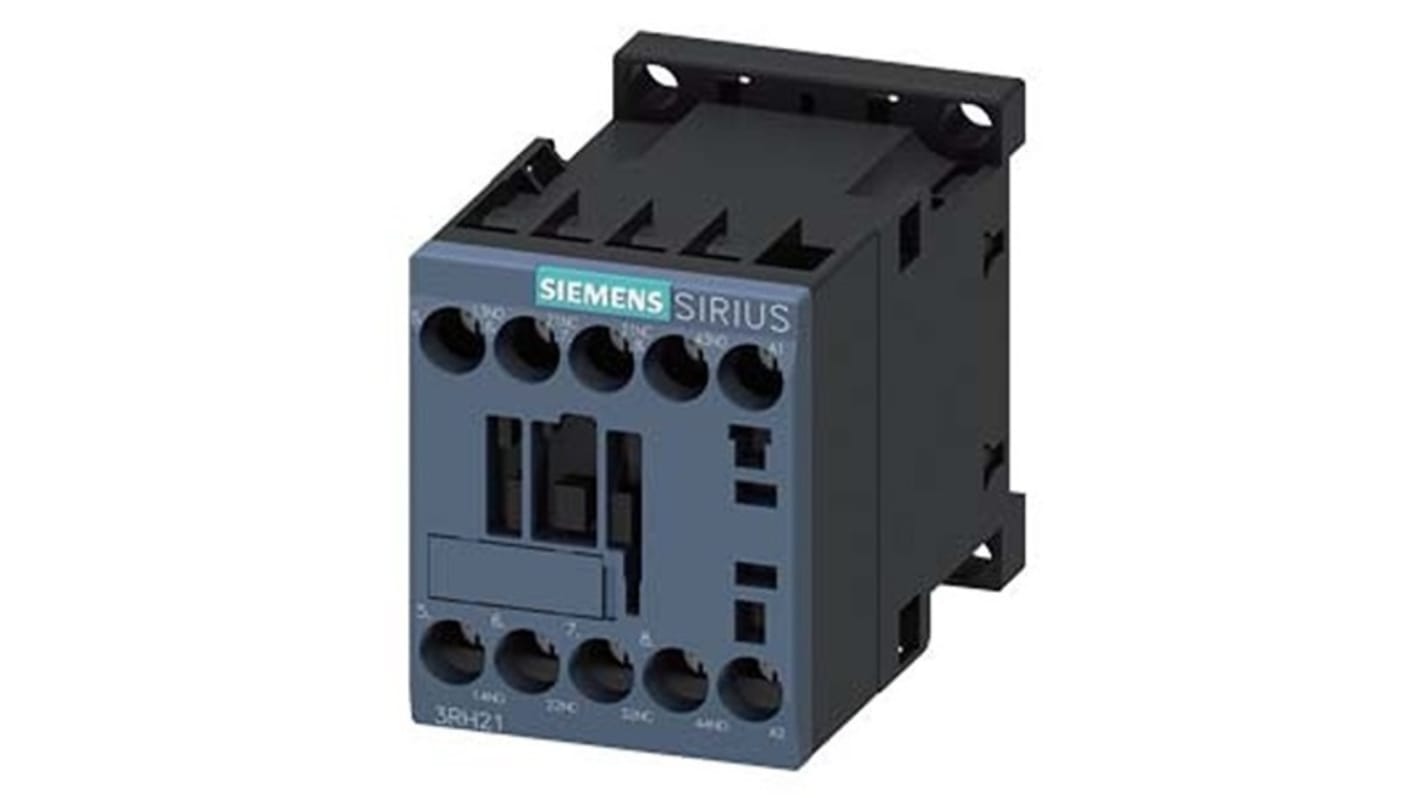 Siemens SIRIUS 3RH2 Contactor Relay, 208 V ac Coil, 4-Pole, 10 A, 2NO + 2NC, 690 V ac