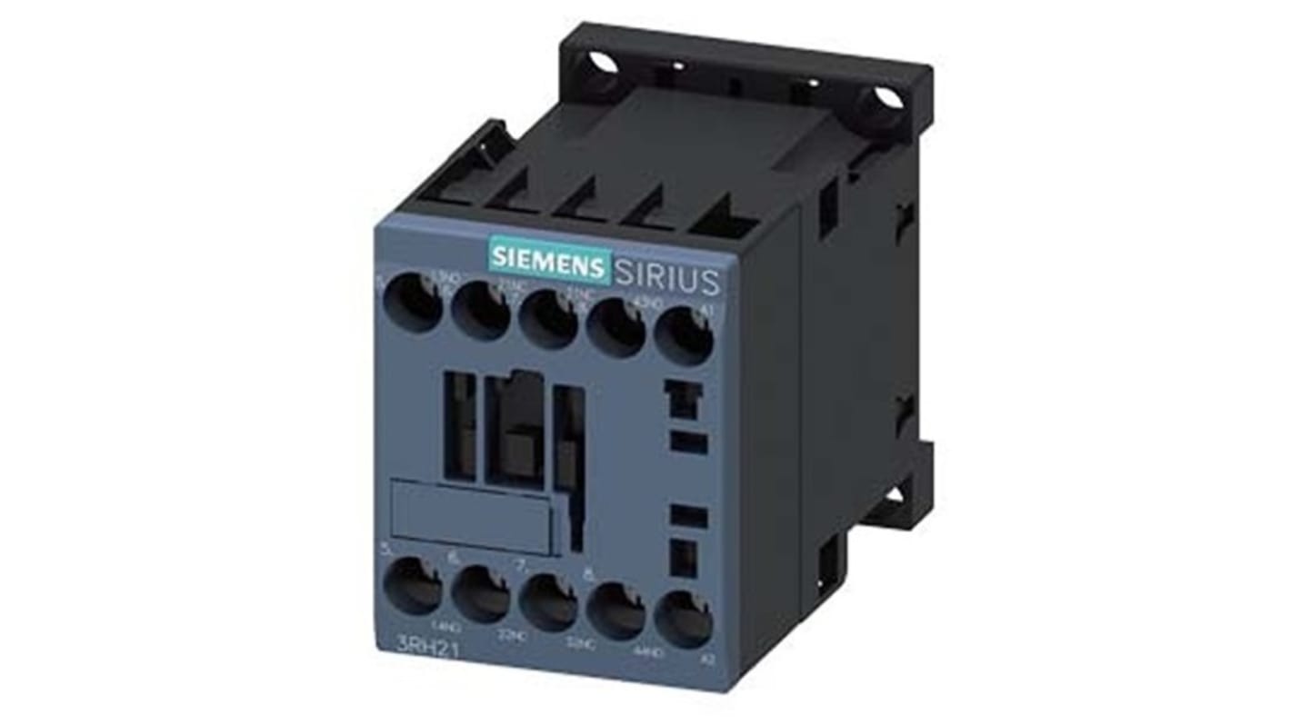 Siemens SIRIUS 3RH2 Contactor Relay, 200 V ac Coil, 4-Pole, 10 A, 2NO + 2NC, 690 V ac