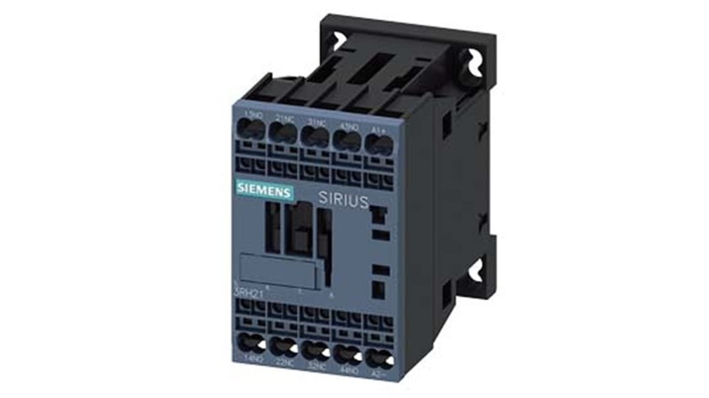 Relè contattore Siemens, serie 3RH2, 4 poli, 2 NO + 2NC, 10 A, bobina 48 V CC