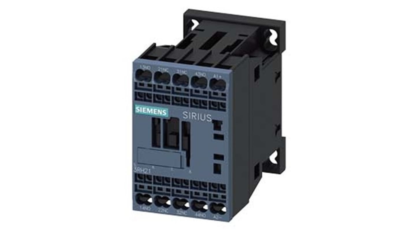 Siemens SIRIUS 3RH2 Contactor Relay, 30 V dc Coil, 4-Pole, 10 A, 2NO + 2NC, 690 V ac