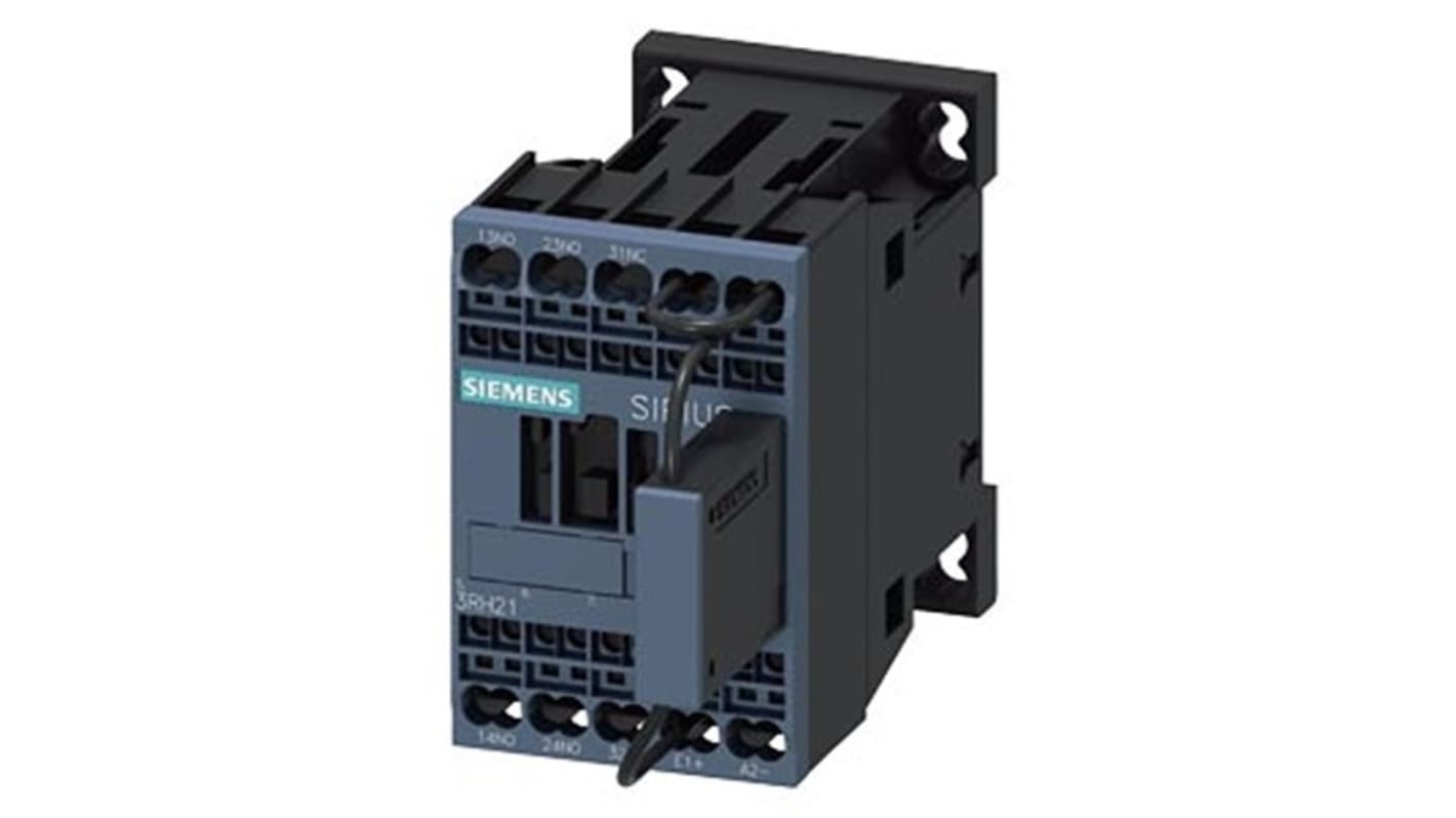 Relè contattore Siemens, serie 3RH2, 4 poli, 2NA + 1NC, 10 A, bobina 72 V c.c.