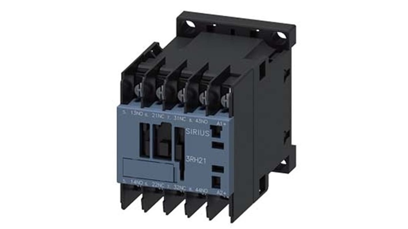 Przekaźnik pomocniczy 24 V DC Siemens styki: 4 10 A 2NO + 2NC 3RH2122-4BB40