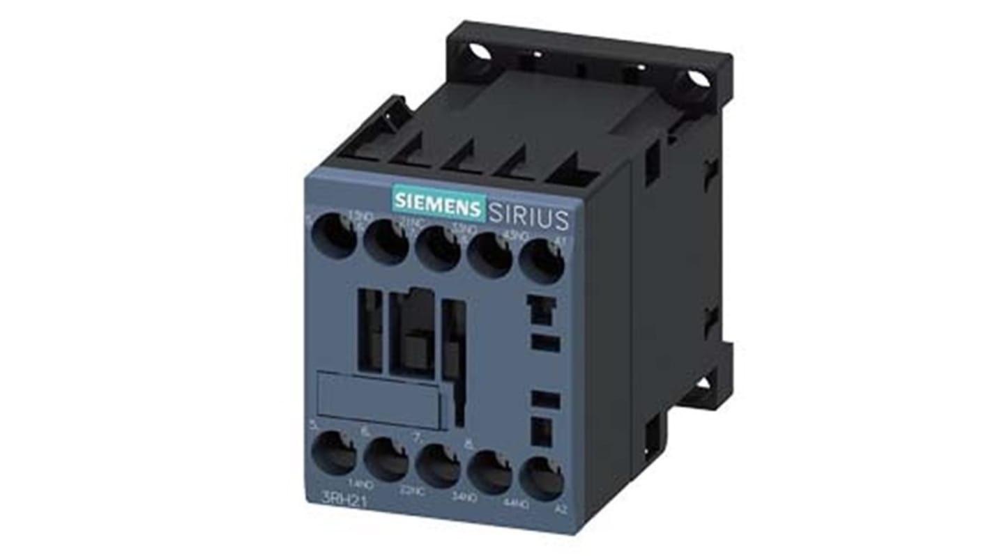 Relè contattore Siemens, serie 3RH2, 4 poli, 3 NA + 1 NC, 10 A, bobina 208 V CA