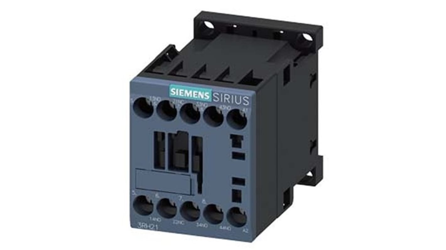 Siemens SIRIUS 3RH2 Contactor Relay, 480 V ac Coil, 4-Pole, 10 A, 3NO + 1NC, 690 V ac