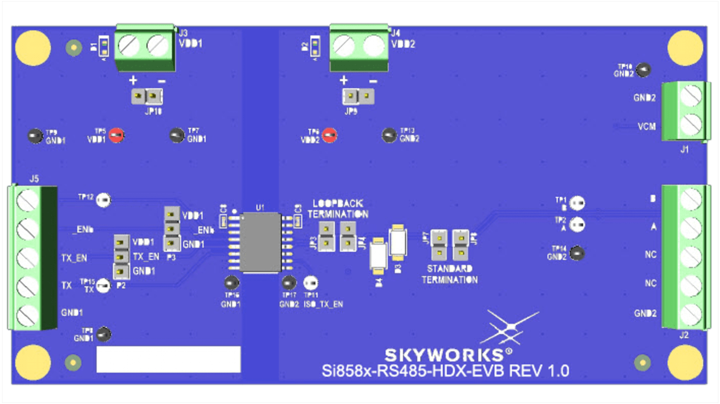 Skyworks Solutions Inc 评估套件评估套件 评估板, 收发器, Si85853D芯片, 用于Si85853D