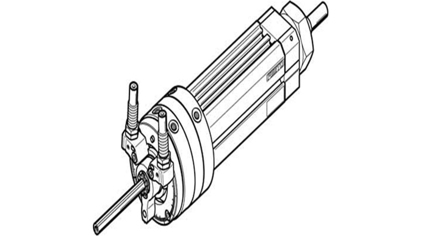 Festo DSL Series 8 bar Double Action Pneumatic Rotary Actuator, 246° Rotary Angle, 16mm Bore