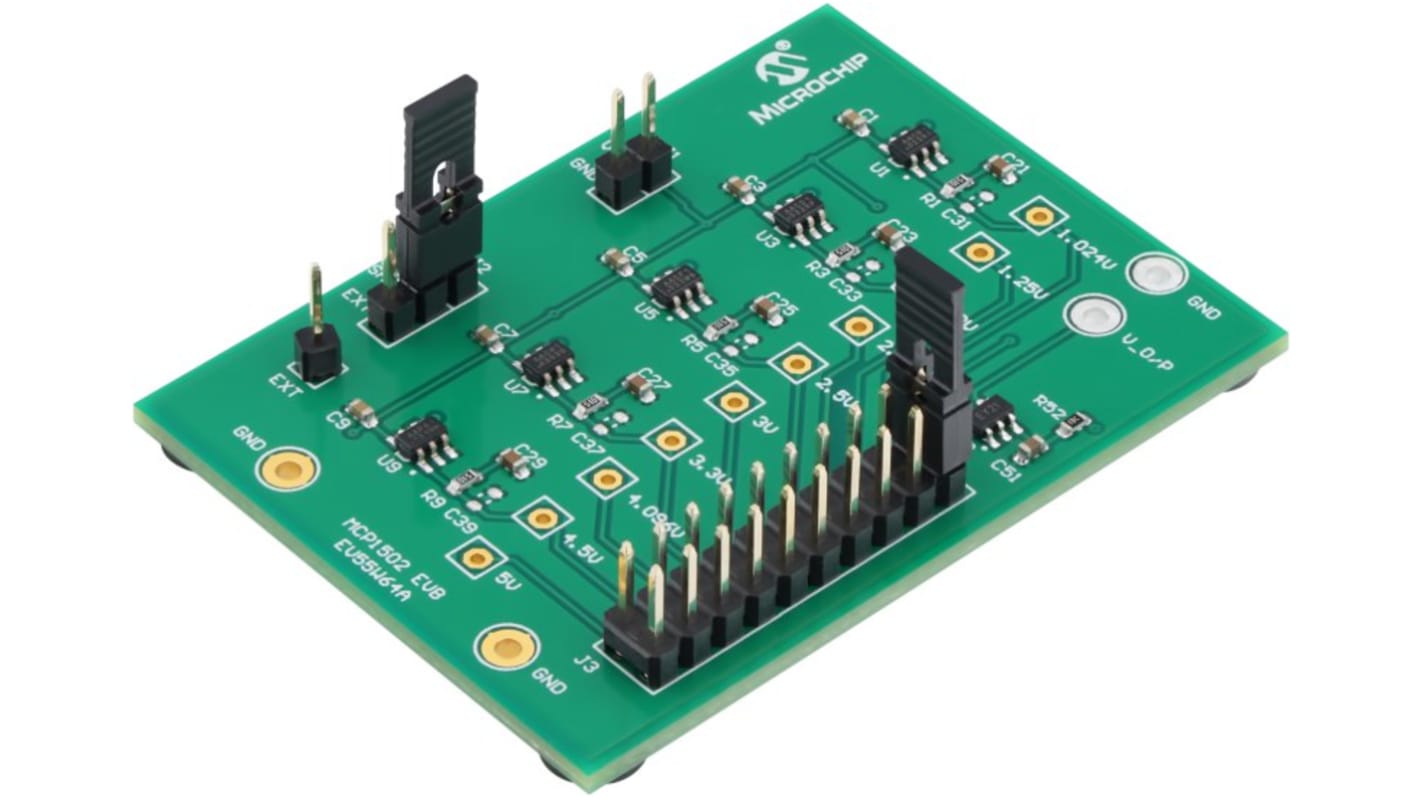 Microchip EV55W64A Evaluation Board for MCP1502 EVB for MCP1502 Voltage Reference