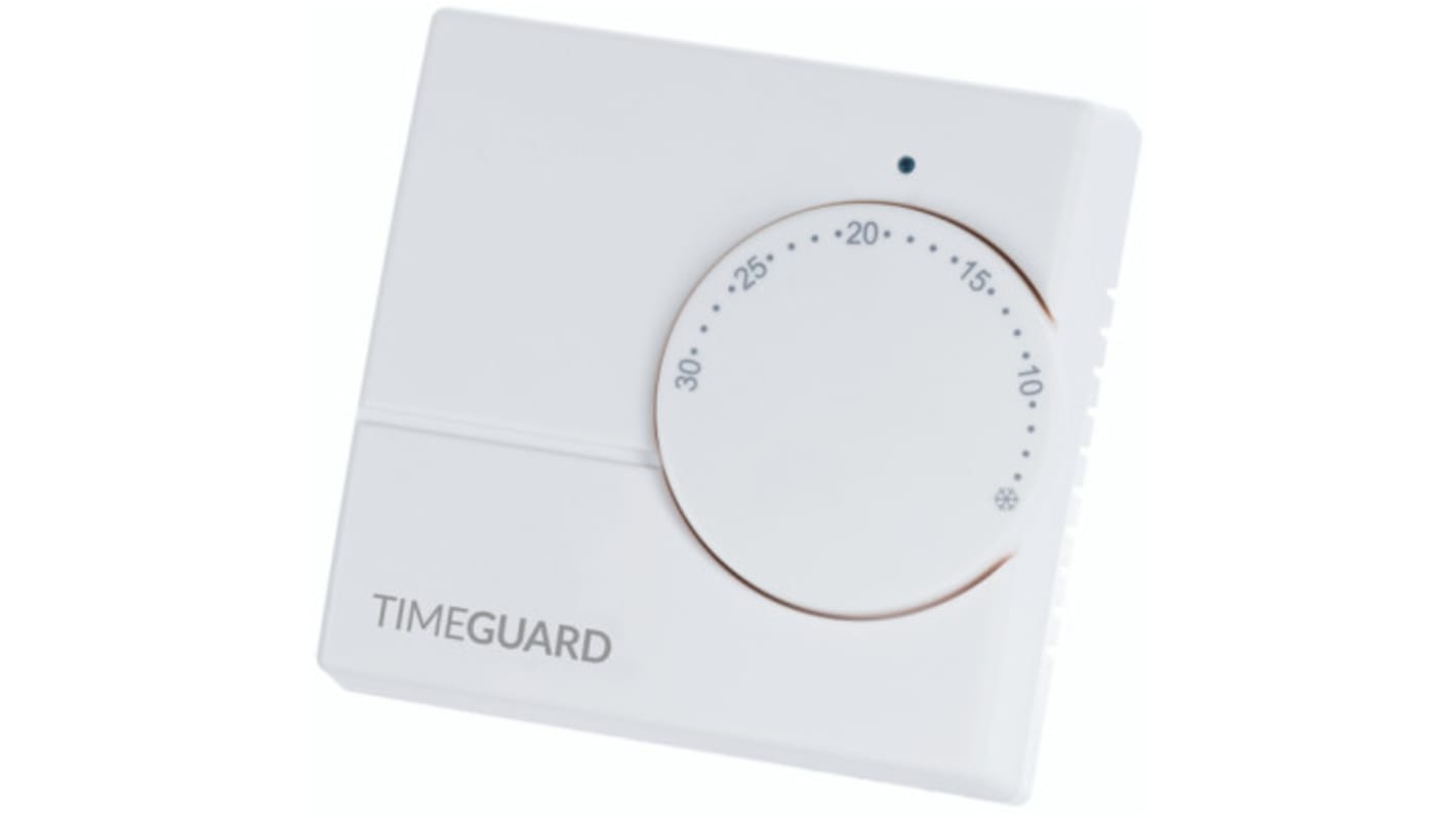 Timeguard Programastat Plus SPST Thermostats, 6A, 230 V ac, 0 → 40 °C