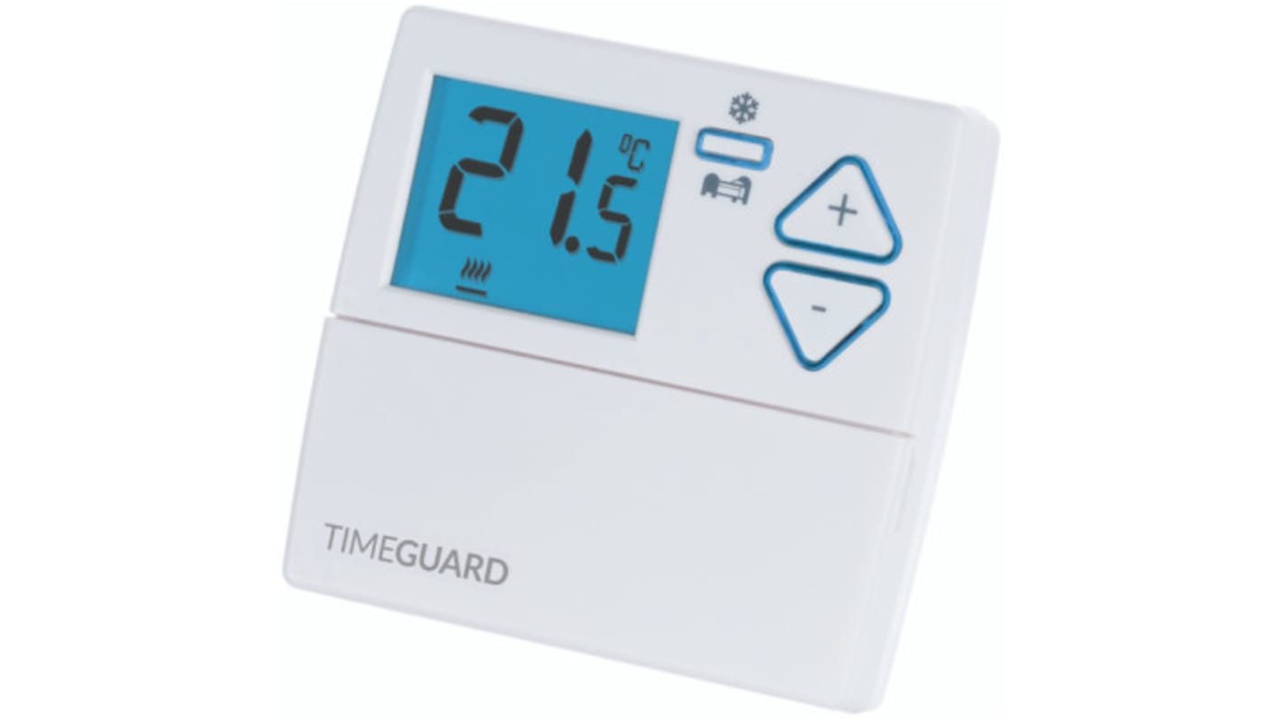 Timeguard Programastat Plus Thermostat 3A / 230 V ac Öffner, Schließer mit Digital Display 230 V ac