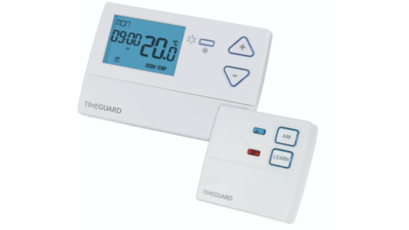 Timeguard Programastat Plus Thermostat 3A / 230 V ac Öffner, Schließer mit Digital Display 230 V ac