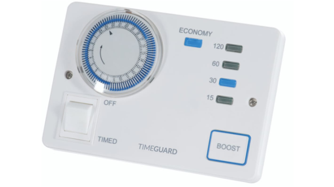 Termostaty 0 → 40 °C 230 V AC DPDT Timeguard parametry styku: 13A Programastat Plus