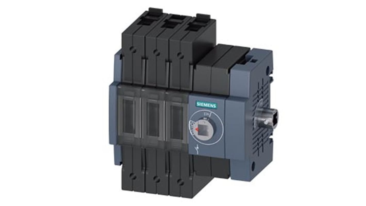 Siemens 3 Pole DIN Rail Switch Disconnector - 32A Maximum Current, 18.5kW Power Rating, IP20