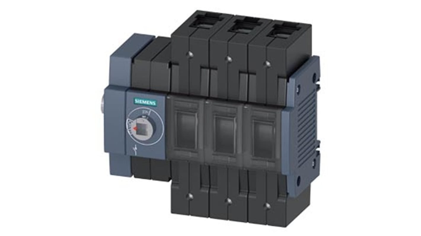 Siemens 3 Pole DIN Rail Switch Disconnector - 80A Maximum Current, 55kW Power Rating, IP20