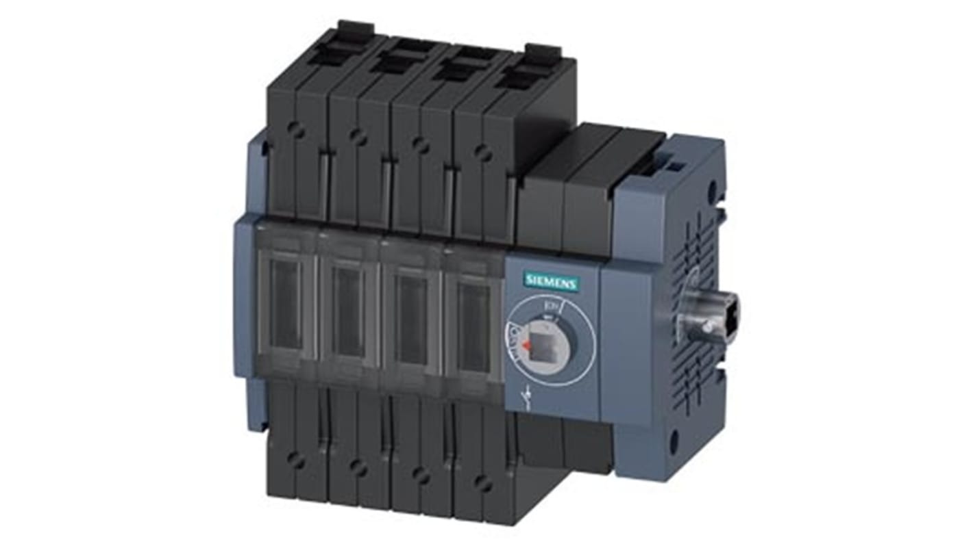 Siemens 4 Pole DIN Rail Switch Disconnector - 80A Maximum Current, 55kW Power Rating, IP20