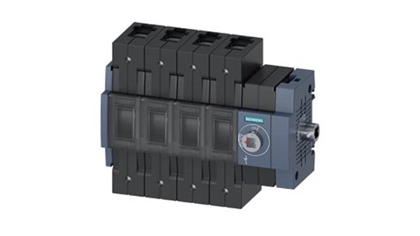 Siemens 4 Pole DIN Rail Switch Disconnector - 80A Maximum Current, 55kW Power Rating, IP20