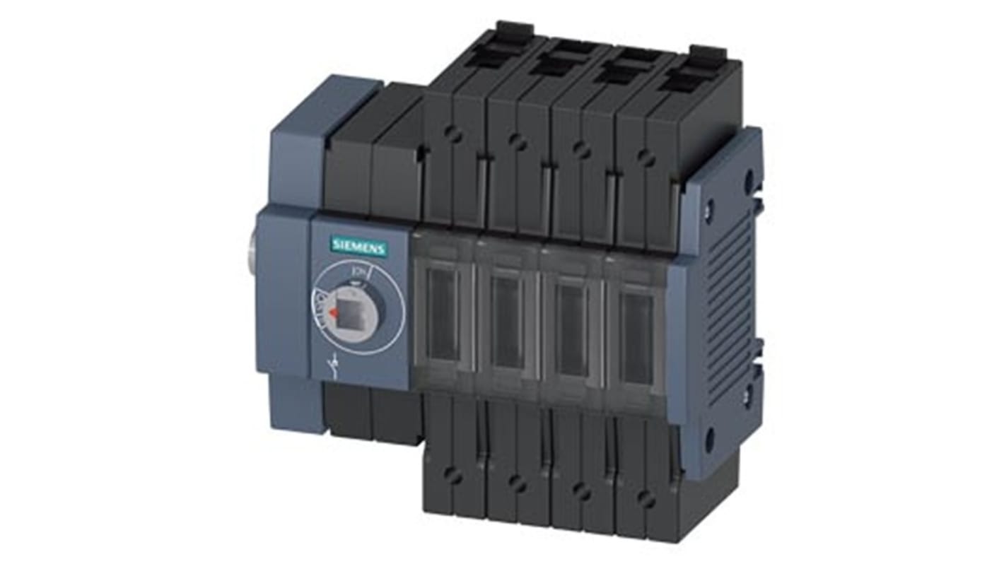 Siemens 4 Pole DIN Rail Switch Disconnector - 100A Maximum Current, 55kW Power Rating, IP20