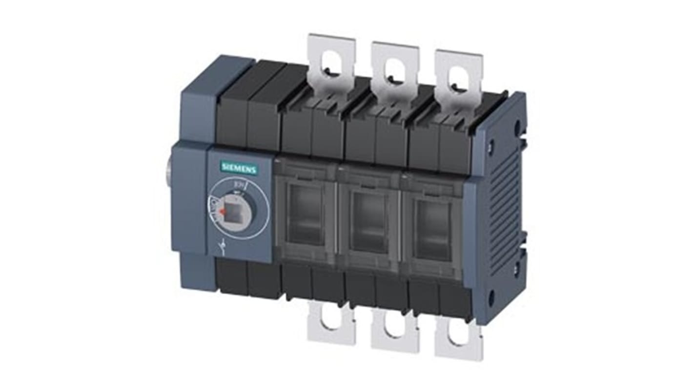 Siemens 3 Pole DIN Rail Switch Disconnector - 125A Maximum Current, 75kW Power Rating, IP00, IP20