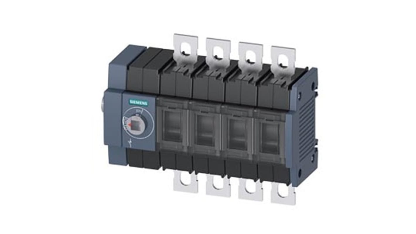 Siemens 4 Pole DIN Rail Switch Disconnector - 125A Maximum Current, 75kW Power Rating, IP00, IP20