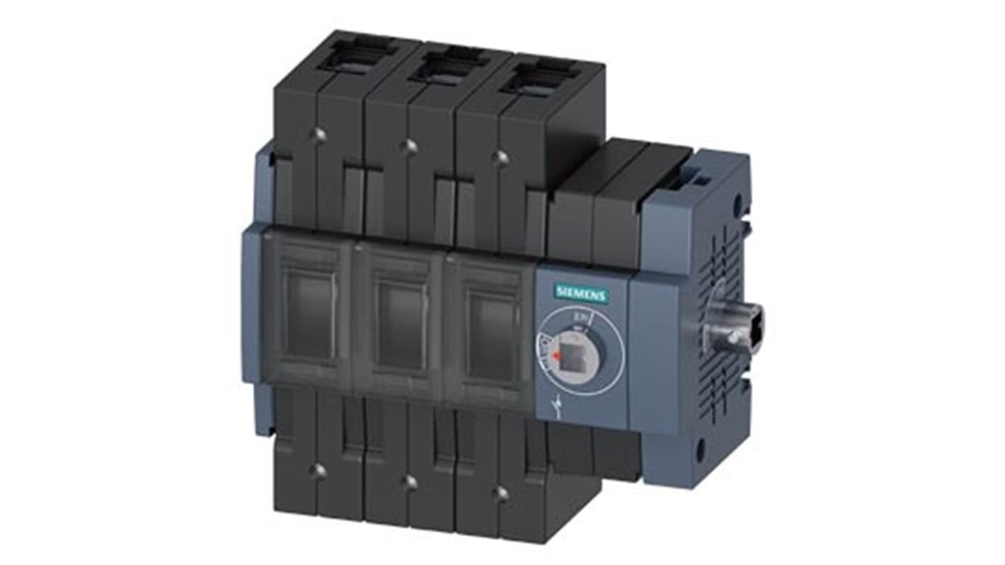 Siemens 3 Pole DIN Rail Switch Disconnector - 160A Maximum Current, 110kW Power Rating, IP00, IP20