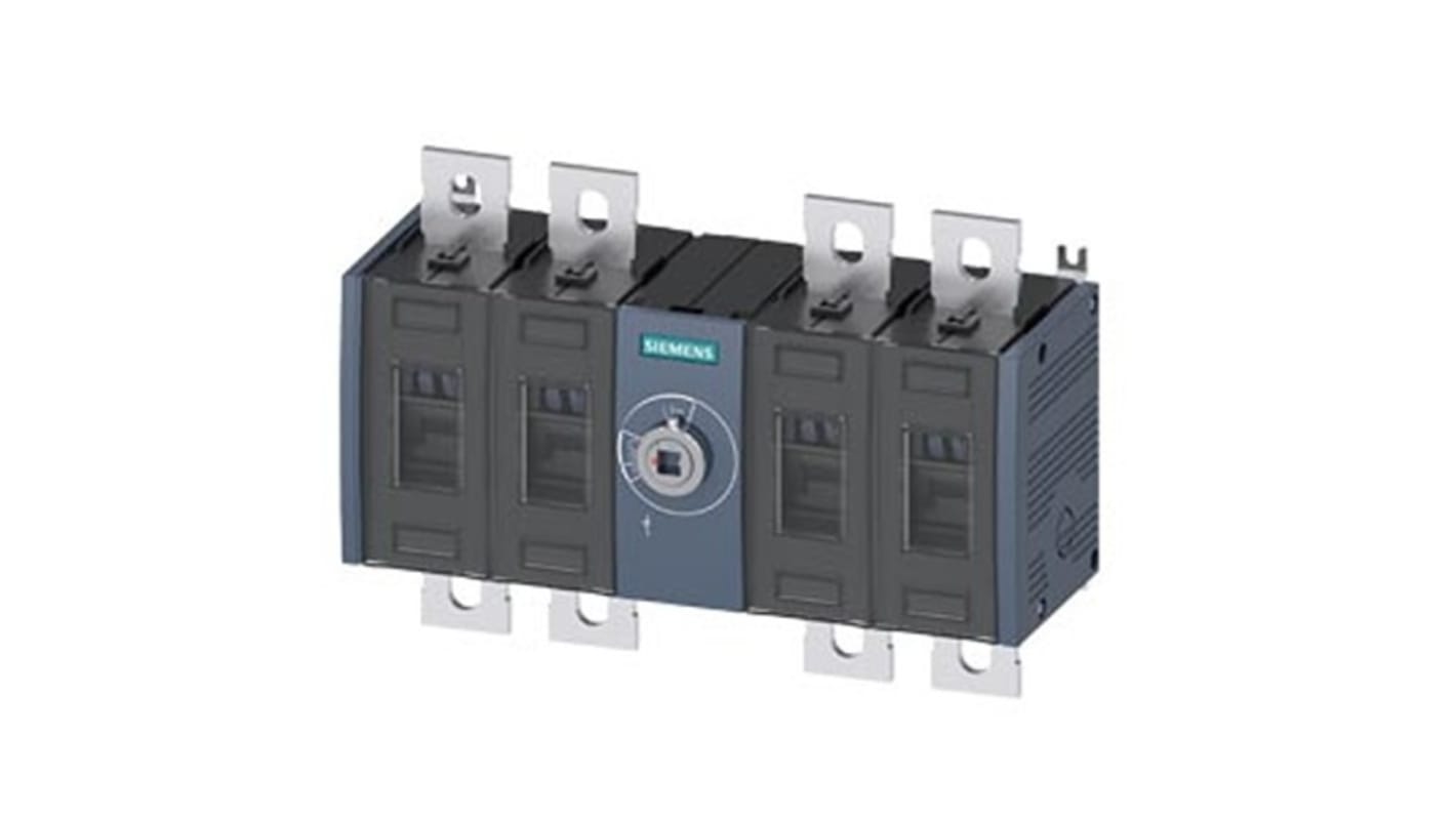 Siemens 4 Pole Fixed Switch Disconnector - 500A Maximum Current, 250kW Power Rating, IP00, IP20