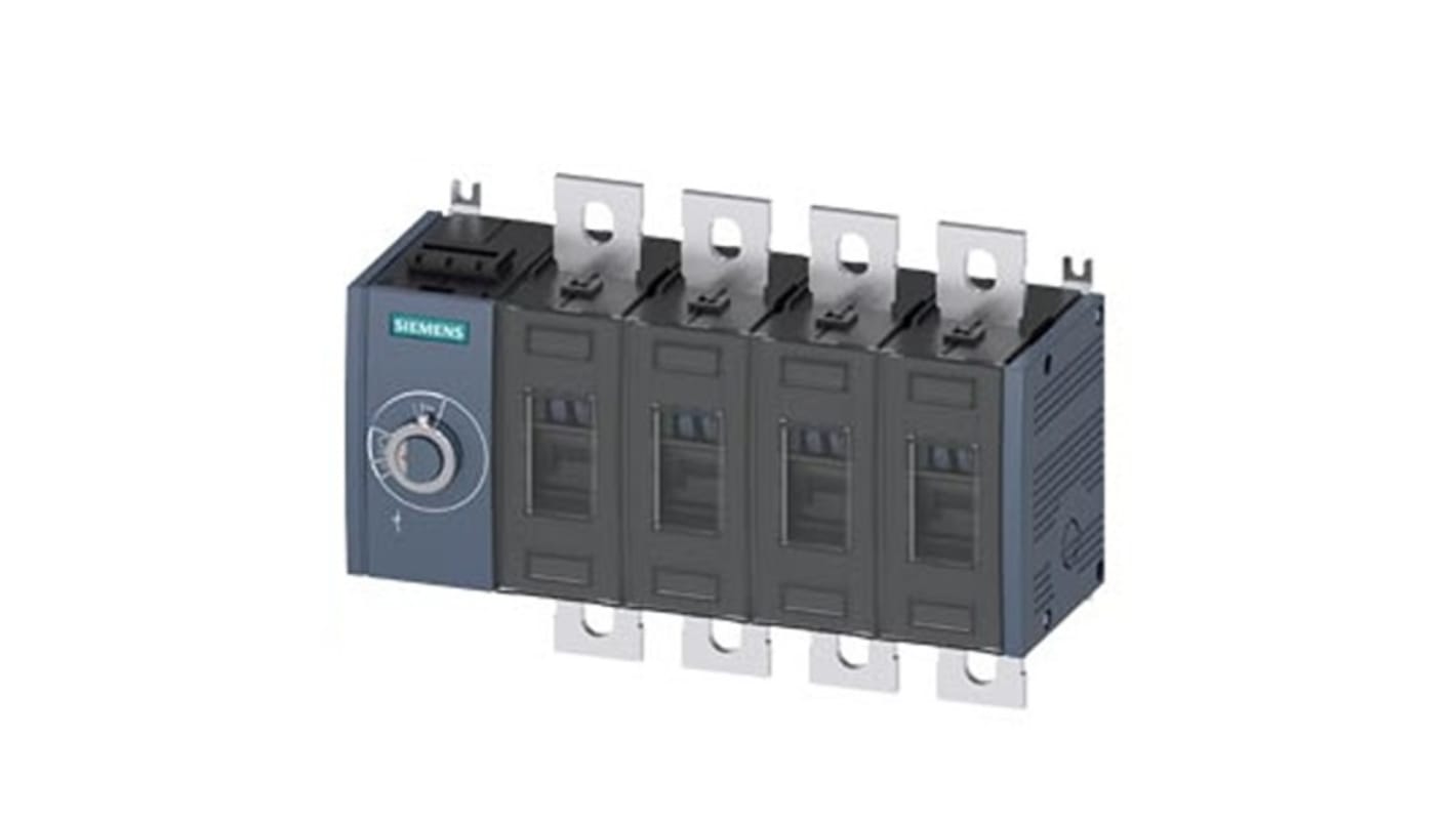 Interruptor seccionador, 4, Corriente 500A, Potencia 250kW, IP00, IP20