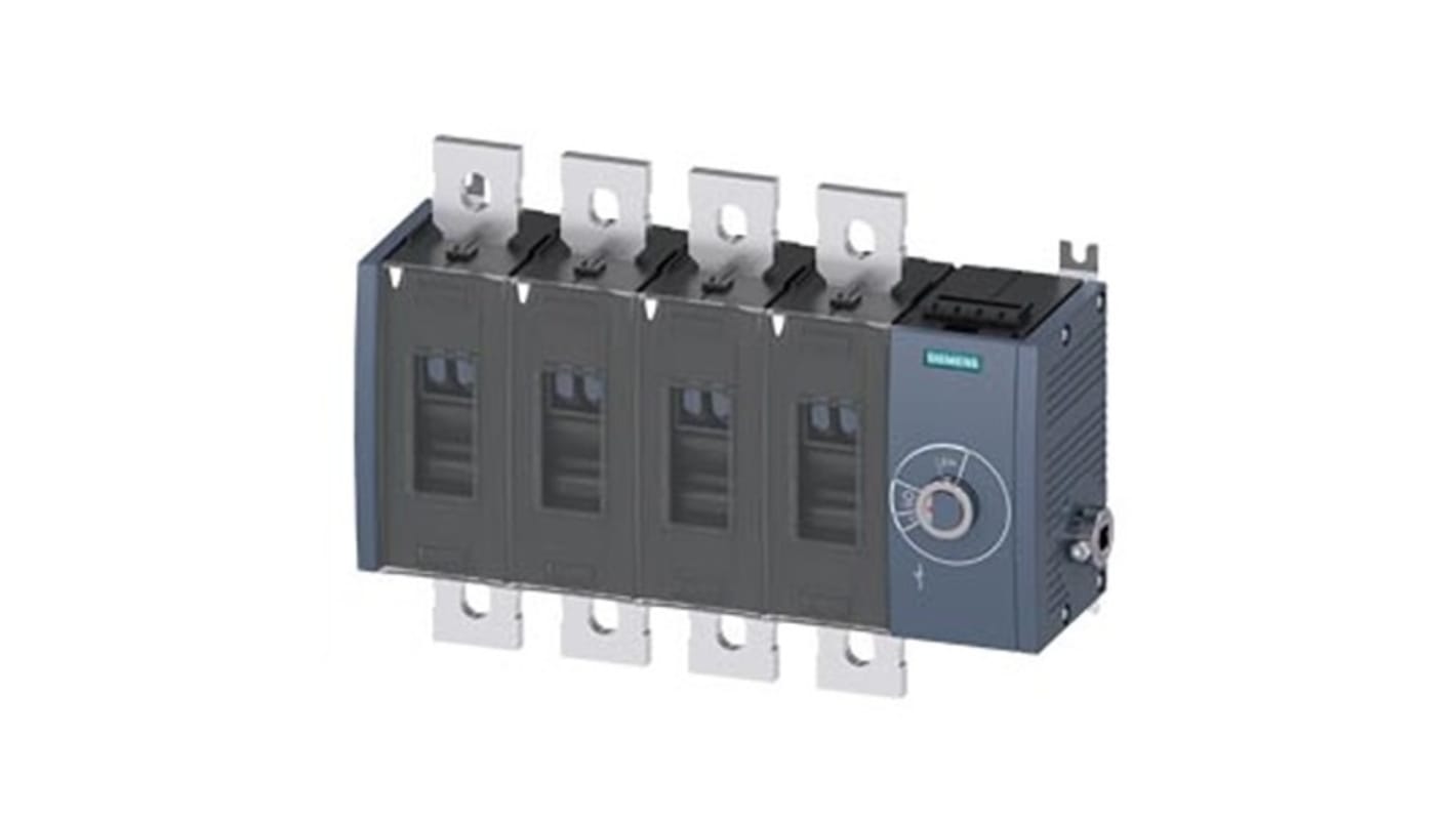 Siemens 4 Pole Fixed Switch Disconnector - 500A Maximum Current, 355kW Power Rating, IP00, IP20