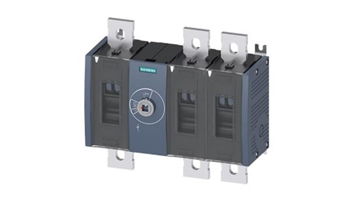 Siemens 3 Pole Fixed Switch Disconnector - 1000A Maximum Current, 710kW Power Rating, IP00, IP20