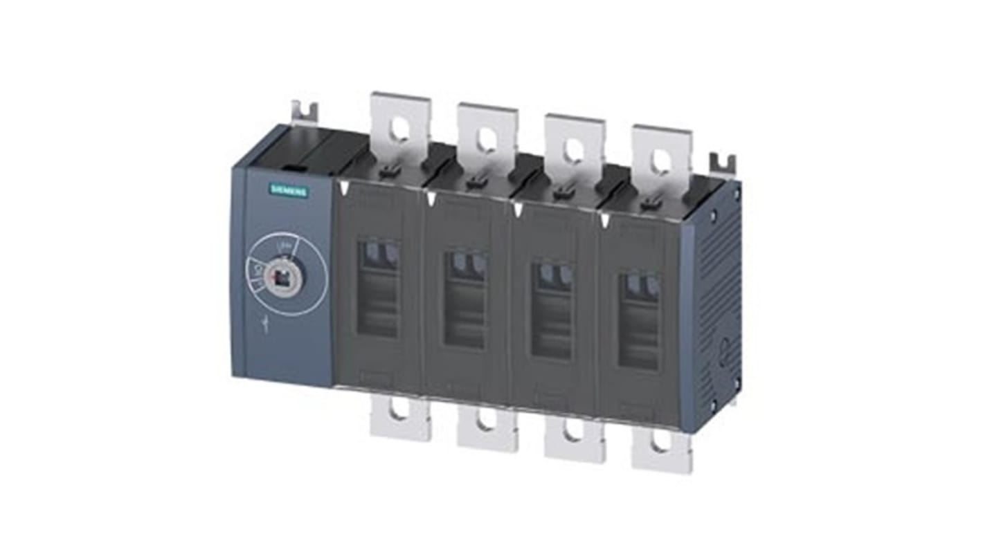 Siemens 4 Pole Fixed Switch Disconnector - 1000A Maximum Current, 710kW Power Rating, IP00, IP20